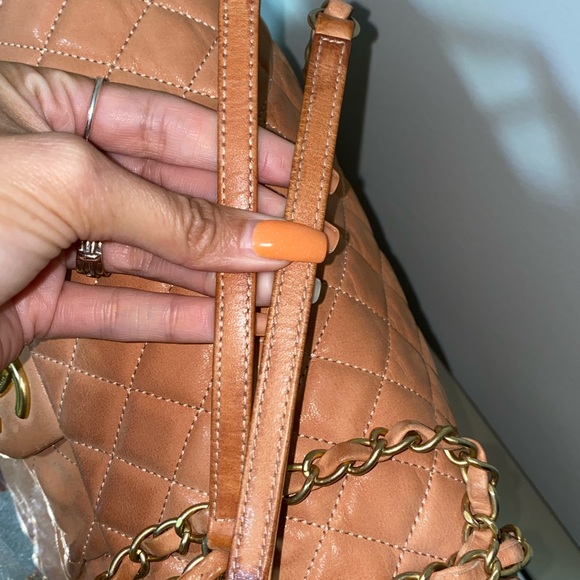 VINTAGE CHANEL LAMBSKIN IN PINK SALMON COLOR - Picture 9 of 14